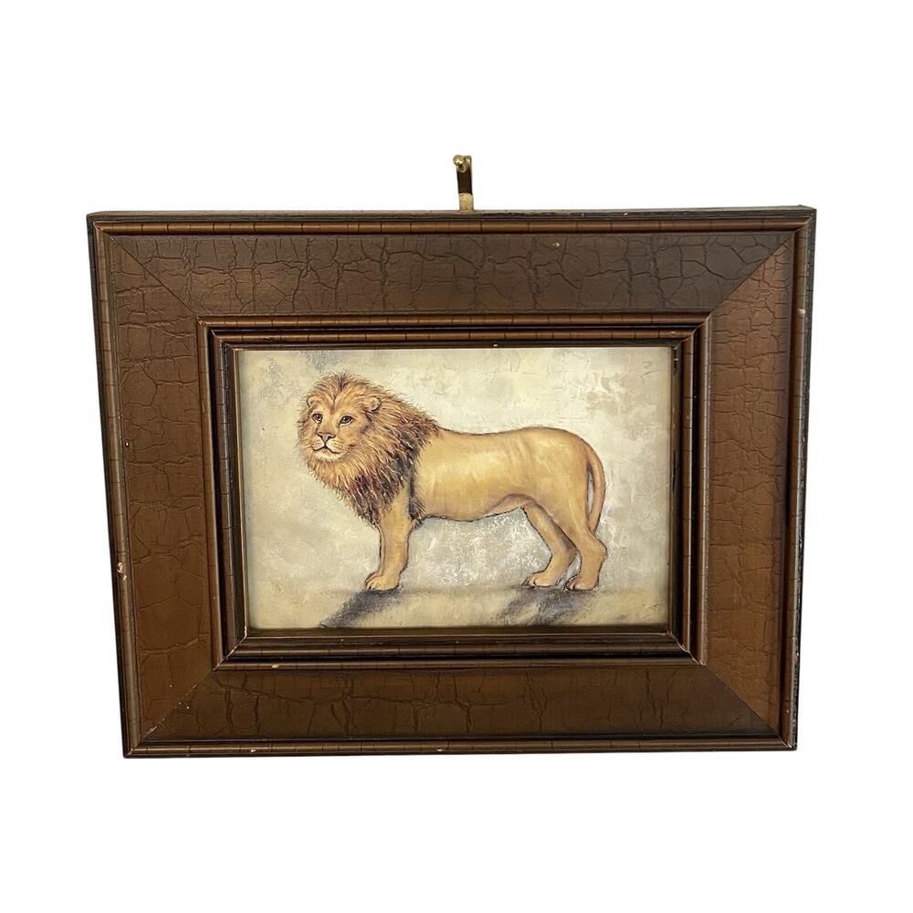 Lion Out Of Africa Framed Print Wood Frame By Alexandra Churchill 10.5" x 8.5"